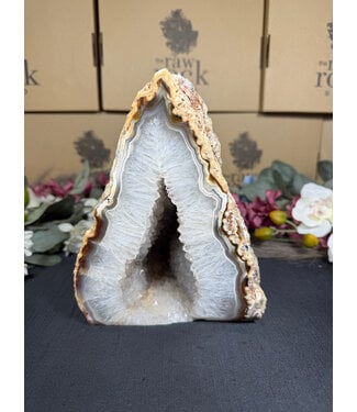 Natural Agate Geode Cut Base #75, 3070gr