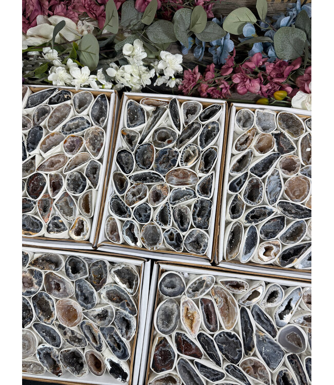 Agate Geode Halves Small, 1 Box