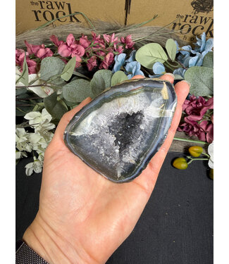 Amethyst Geode Polished from Uruguay #109, 382gr