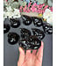 Large Black Obsidian Sleeping Cat
