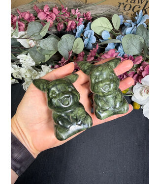 Small Green Jade Pikachu Carving, Pokémon Carving