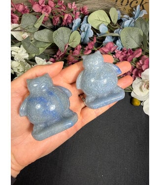 Blue Aventurine Snorlax Carving, Pokémon Carving