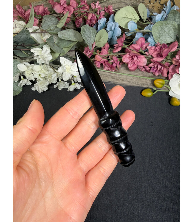 Knife #4, Black Obsidian, 34gr