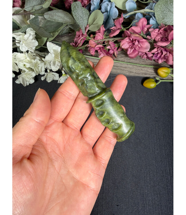 Knife #1, Green Jade, 58gr