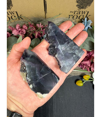 Half Raw Rainbow Fluorite Point, Size Jumbo [150-174gr]