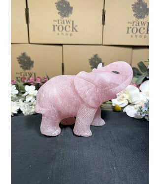 Rose Quartz Elephant #1, 1610gr