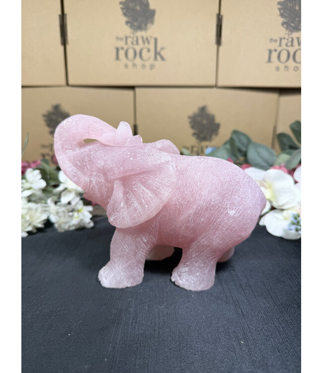 Rose Quartz Elephant #1, 1610gr