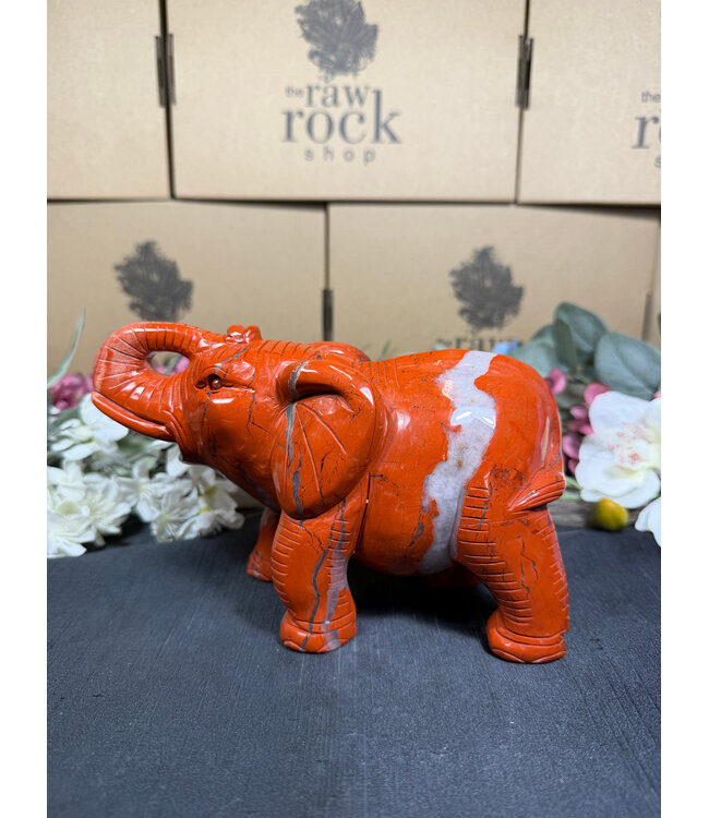 Red Jasper Elephant #1, 1598gr