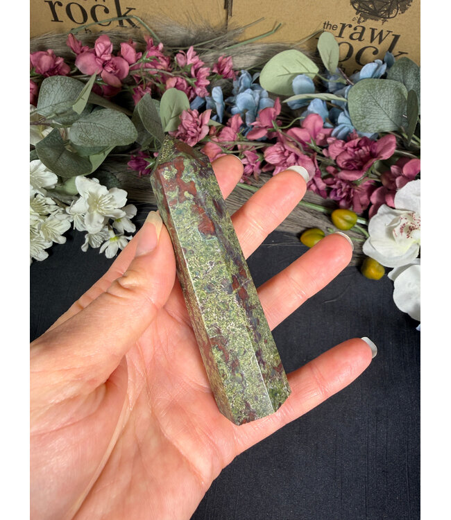 Dragon Blood Jasper/Dragon Bloodstone Point, Size XX-Large [125-149gr]