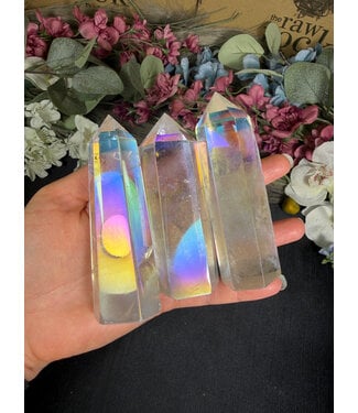 White Aura Quartz Point, Size Jumbo [150-174gr]