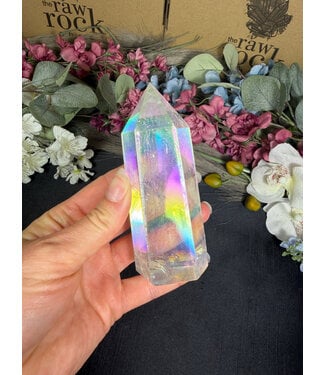 White Aura Quartz Point, Size Dino [250-274gr]