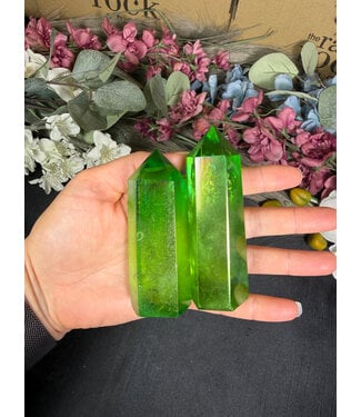 Green Aura Quartz Point, Size XX-Large [125-149gr]