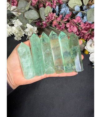 Green Fluorite Point, Size Large [75-99gr]