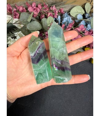 Rainbow Fluorite Point, Size X-Large [100-124gr]