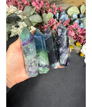 Rainbow Fluorite Point, Size Jumbo [150-174gr]