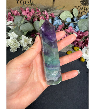 Rainbow Fluorite Point, Size Jumbo-Plus [175-199gr]