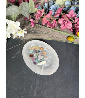Selenite Oval Bowl 12cm