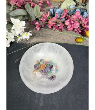 Selenite Round Bowl 12cm