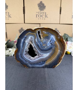 Natural Agate Geode Cut Base #117, 4316gr