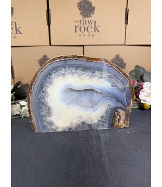 Natural Agate Geode Cut Base #109, 2658gr