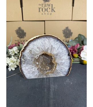 Natural Agate Geode Cut Base #108, 2206gr