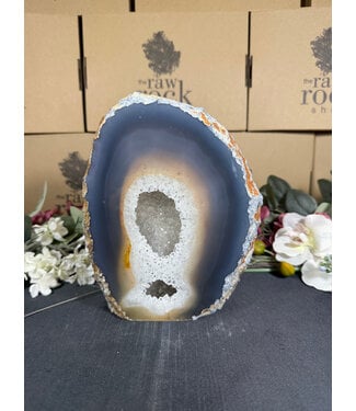 Natural Agate Geode Cut Base #106, 2716gr