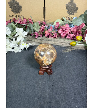 Black Moonstone Sphere #13, 47.4mm, 138gr