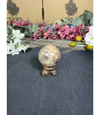 Black Moonstone Sphere #11, 45.4mm, 126gr