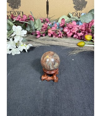 Black Moonstone Sphere #5, 33.9mm, 52gr