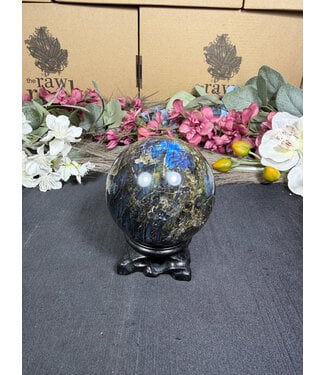 Labradorite Sphere #23, 71.3mm, 514gr