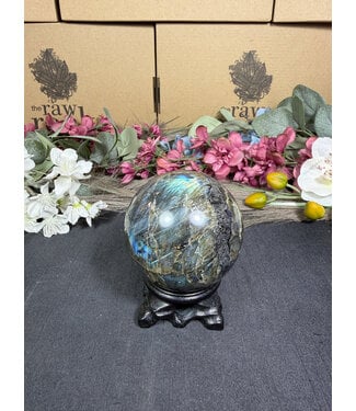 Labradorite Sphere #24, 68.8mm, 472gr
