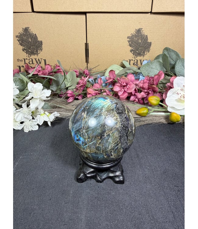Labradorite Sphere #24, 68.8mm, 472gr