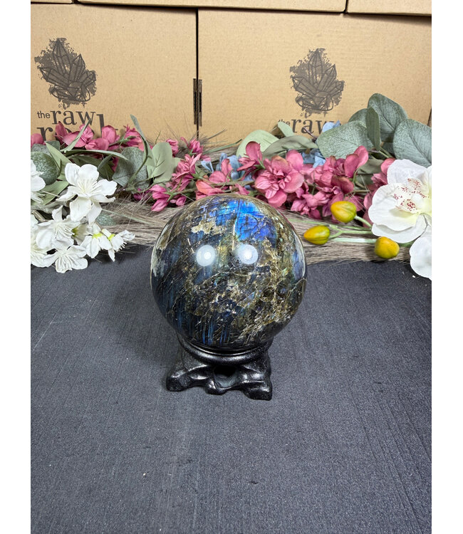 Labradorite Sphere #23, 71.3mm, 514gr