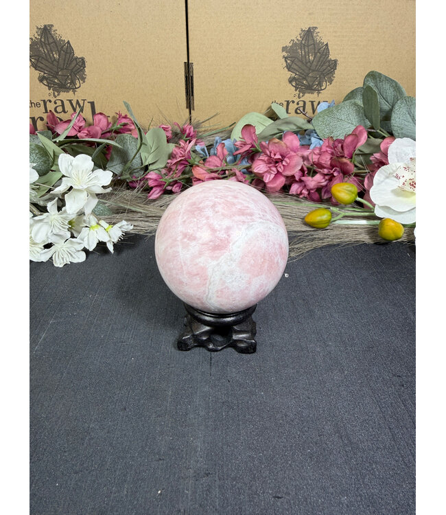 Pink Opal Sphere #5, 63.6mm, 378gr