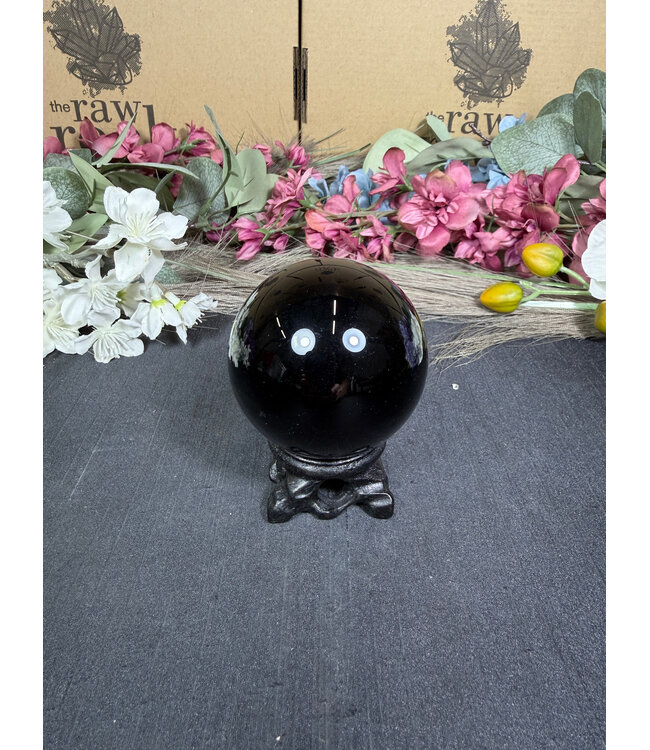 Black Obsidian Sphere #12, 59.1mm, 278gr