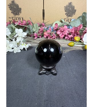 Black Obsidian Sphere #8, 57.6mm, 266gr