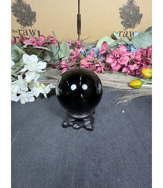 Black Obsidian Sphere #6, 56.3mm, 248gr