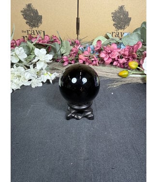 Black Obsidian Sphere #5, 56.5mm, 250gr