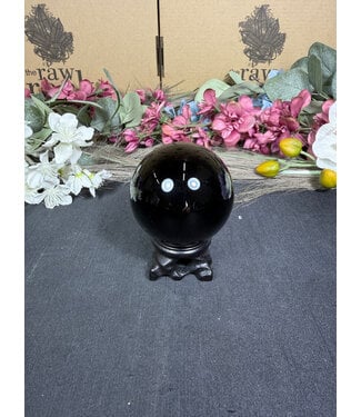 Black Obsidian Sphere #4, 58.9mm, 278gr