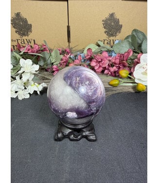 Lepidolite with Mica Sphere #6, 72.7mm, 558gr