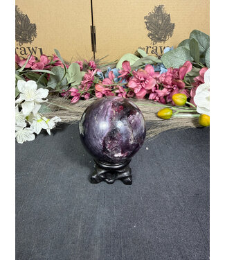 Lepidolite with Mica Sphere #1, 60.1mm, 316gr