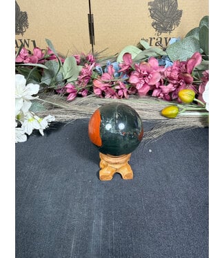 African Bloodstone Sphere #1, 44.6mm, 128gr