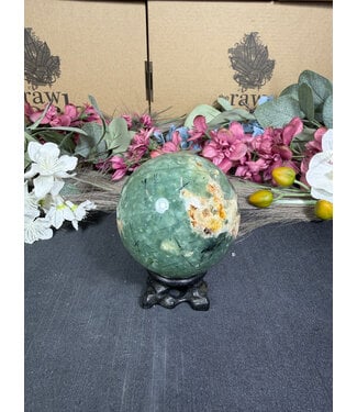 Prehnite Sphere #5, 67.7mm, 470gr