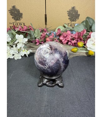 Lepidolite with Mica Sphere #4, 69.4mm, 494gr
