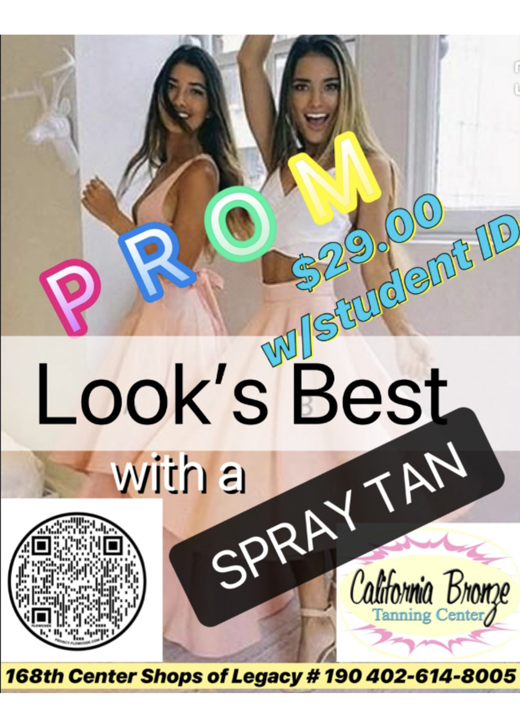 Prom Spray Tan $29.95 Student ID