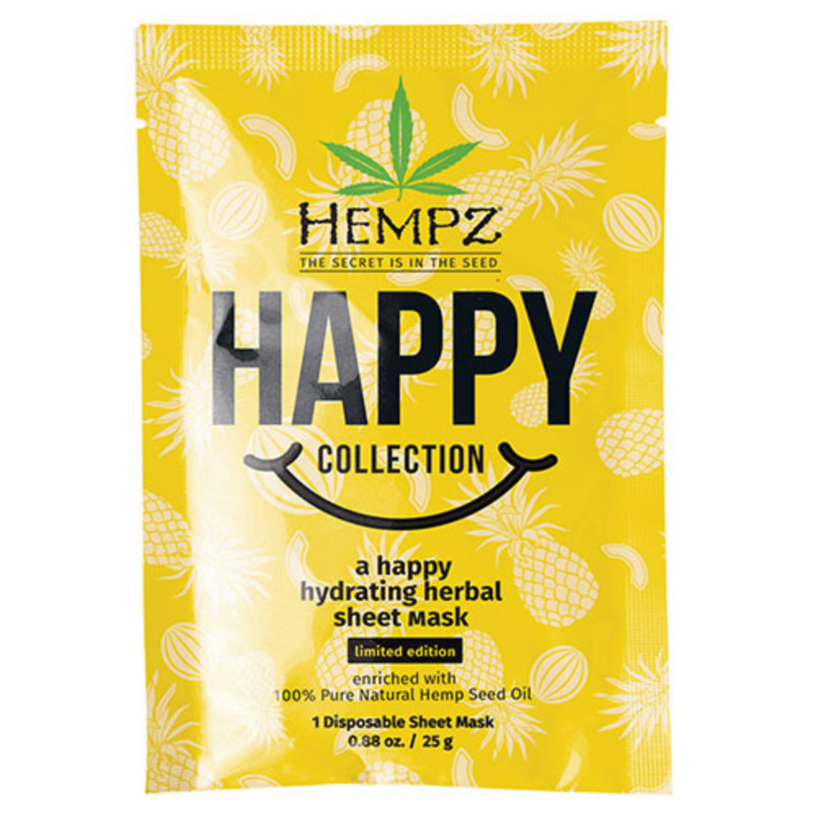 HEMPZ HEMPZ YELLOW HAPPY FACE MASK