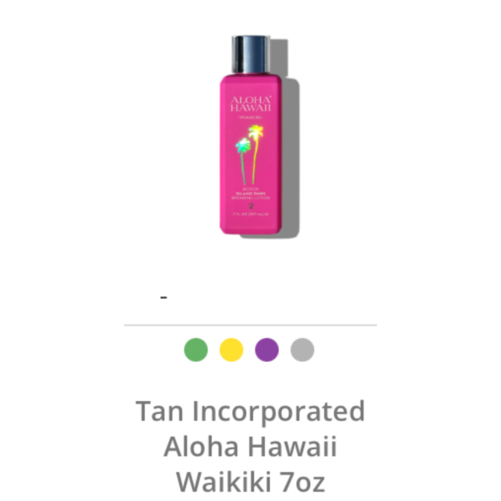 TAN INCORPORATED Aloha Hawaii Box 3-Step Tanning System