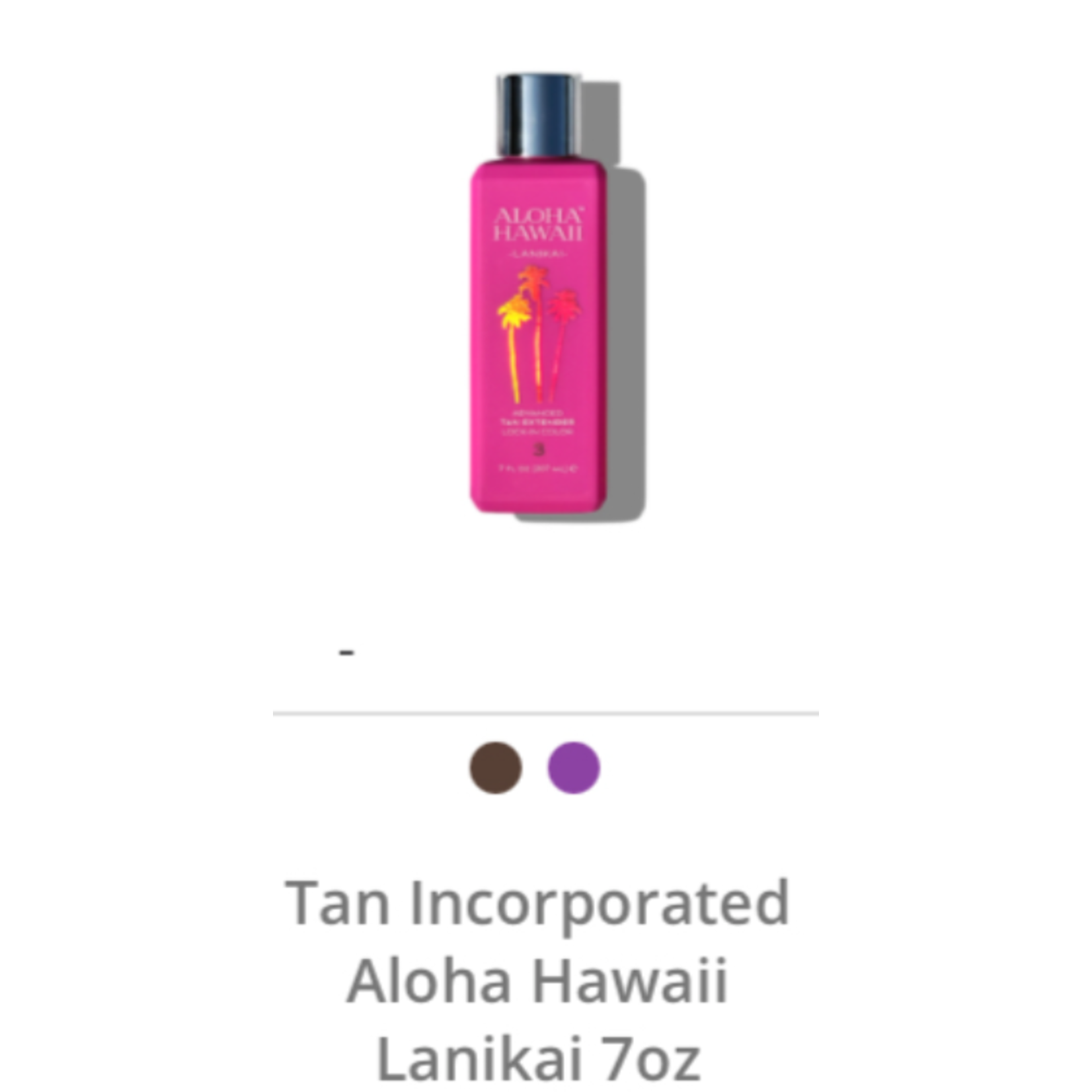 TAN INCORPORATED Aloha Hawaii Box 3-Step Tanning System