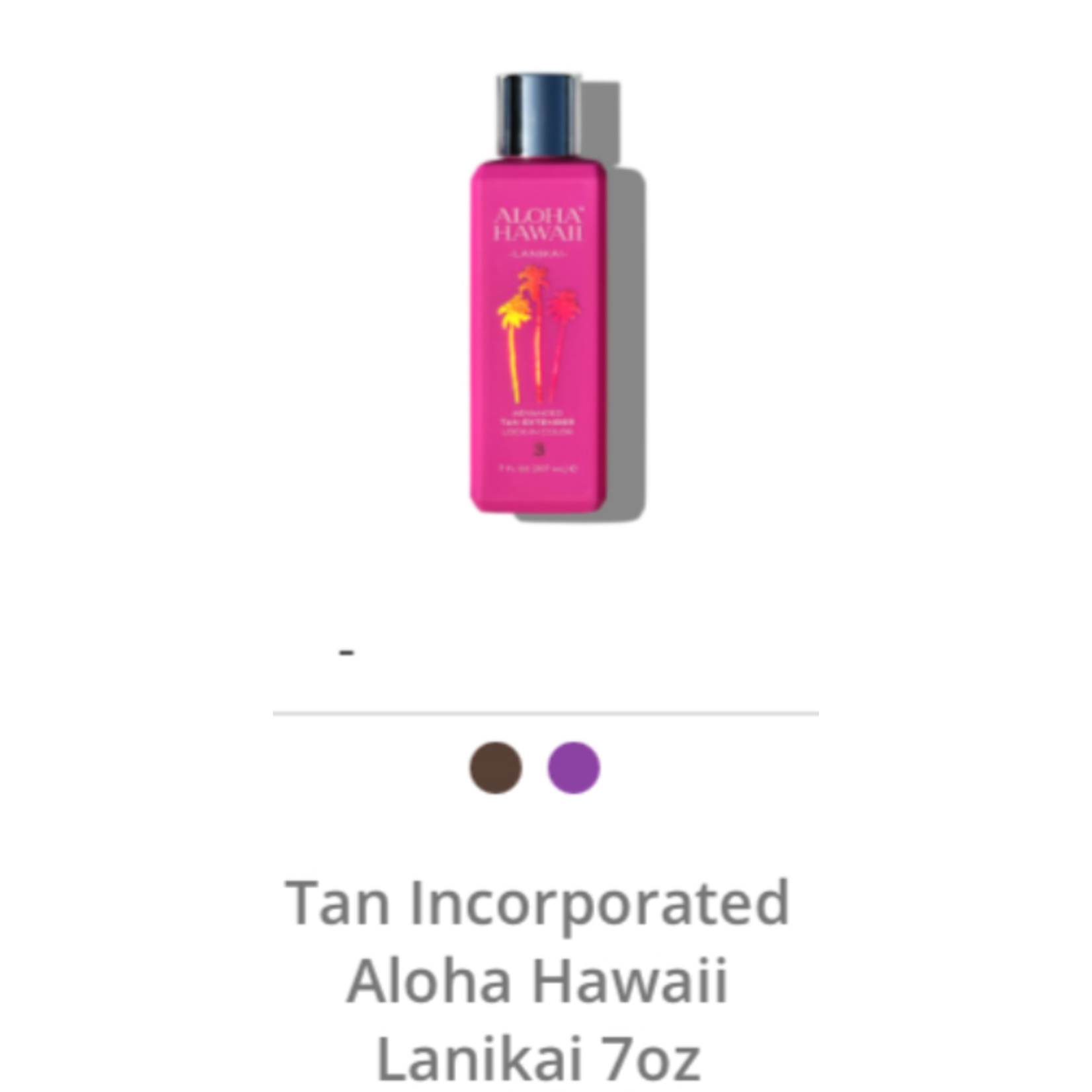 TAN INCORPORATED ALOHA HAWAII BOX 3 STEP TOTAL TANNING SYSTEM