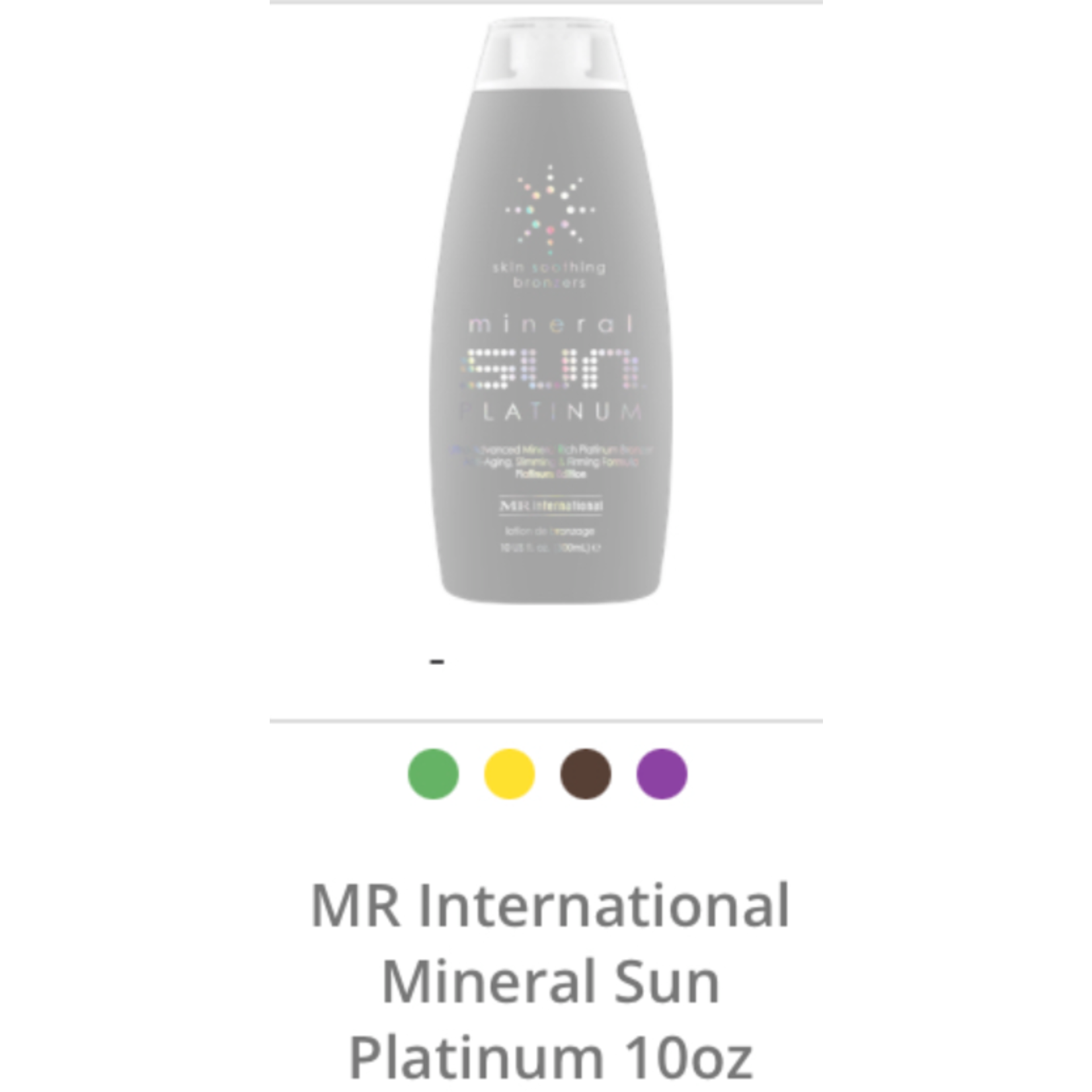 MR INTERNATIONAL MINERAL SUN PLATINUM MRI MR INTERNATIONAL